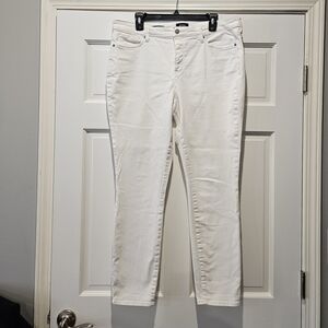 NYDJ Women's White Ankle Jeans Size 16